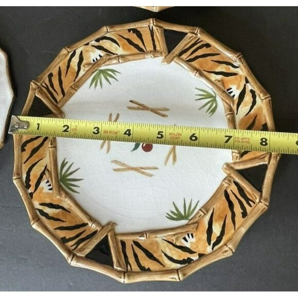 Set of 4 ZRIKE BAMBOO FOREST Hand painted 8" Plates Terri Beavers - Picture 8 of 8